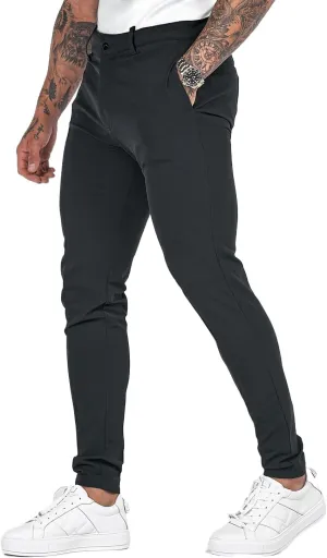 Mens Dress Pants Slim Fit Stretch Fashion Plaid Pant Skinny Leg