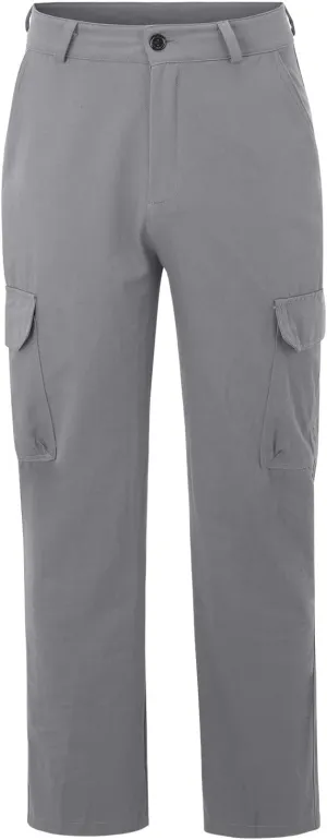 Mens Linen Cargo Pants Premium Relaxed Fit Straight Leg Pants Trousers Mens Cargo Dress Pants Solid Color Overalls
