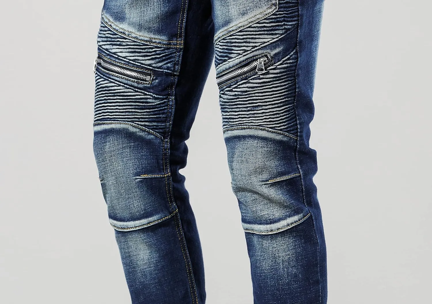 Men's Slim Fashion Ripped Straight Holes Stretchy Jeans