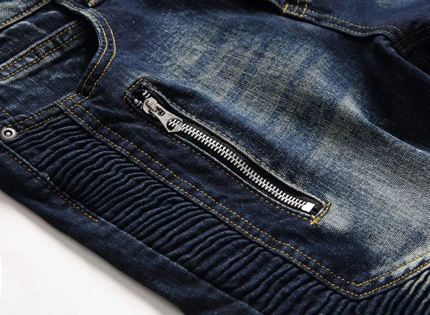 Men's Slim Fashion Ripped Straight Holes Stretchy Jeans