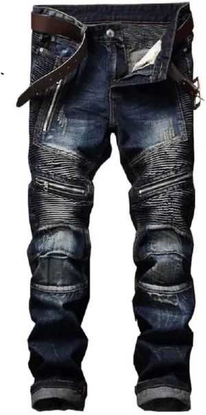 Men's Slim Fashion Ripped Straight Holes Stretchy Jeans