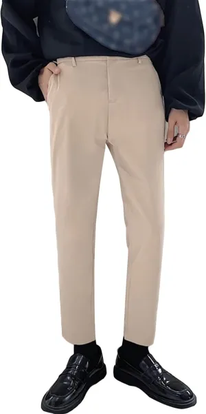 Men's Slim-Fit Casual Stretch Khaki Pant Classic Flat Front Stretch Solid Chino Deck Pant Relaxed Cargo Pant