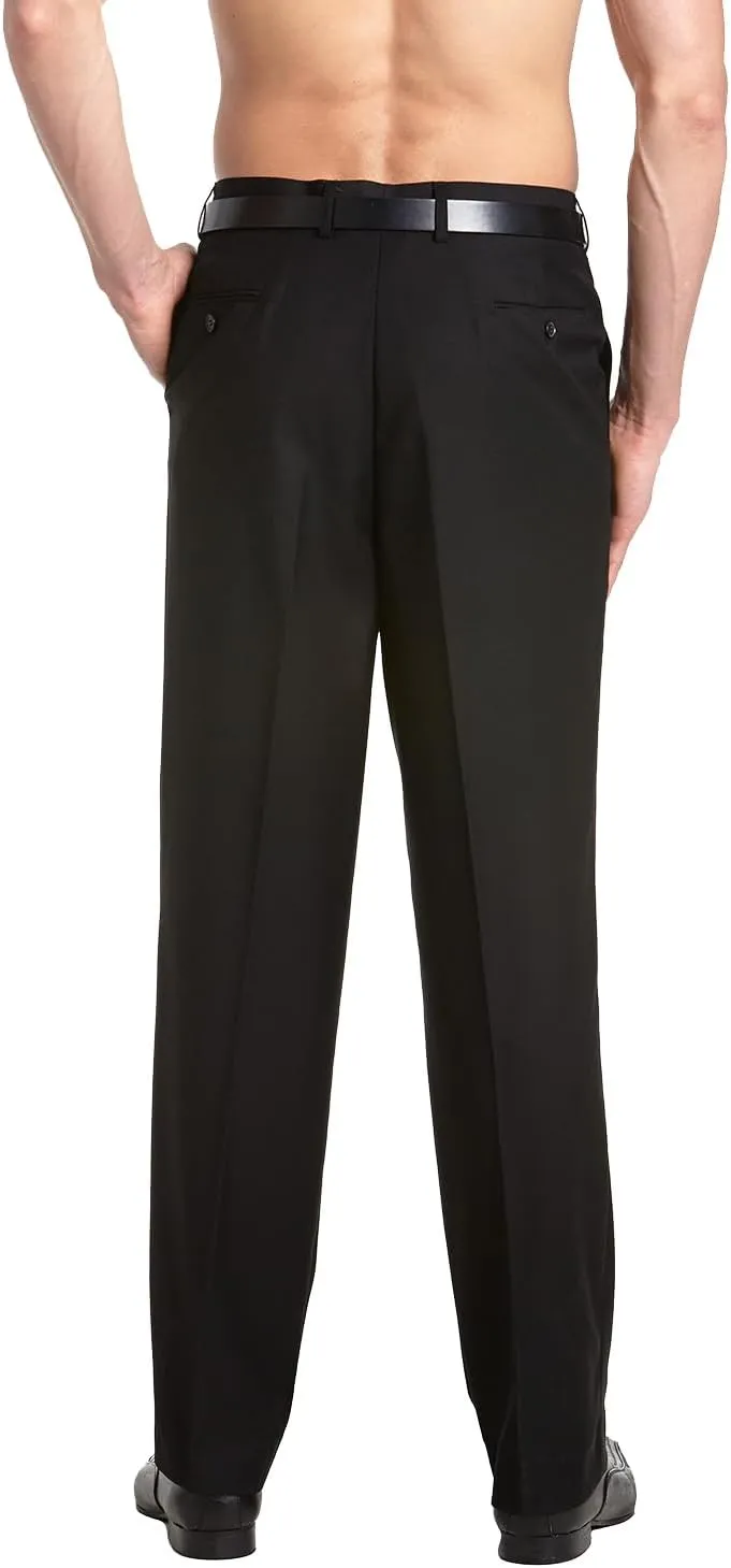 Men's TUXEDO Pants Tux Pant Flat Front Satin Band Stripe Solid Colors