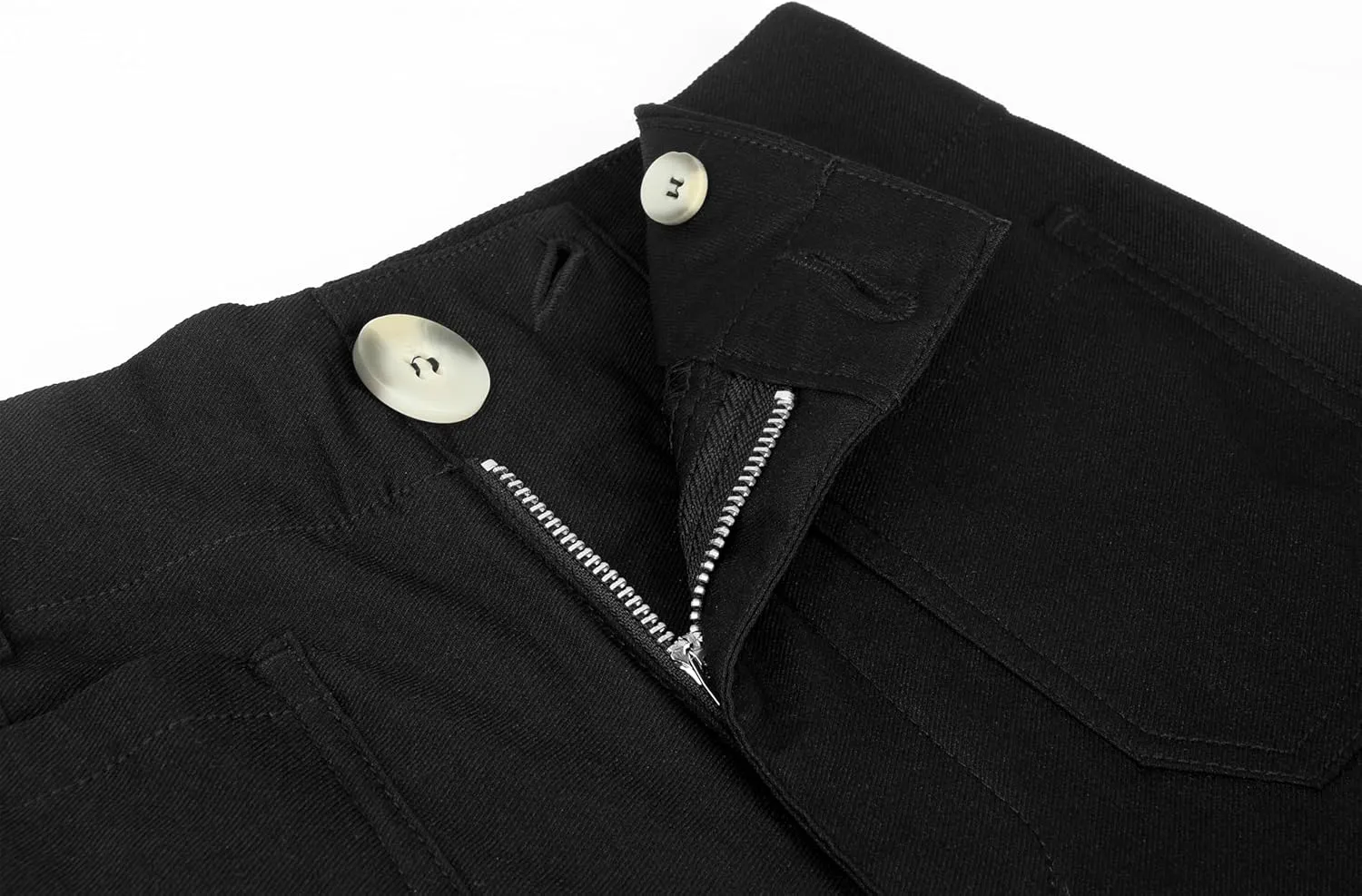 miduo Womens High Waisted Cropped Wide Leg Stretchy Straight Pants Trousers with Pockets