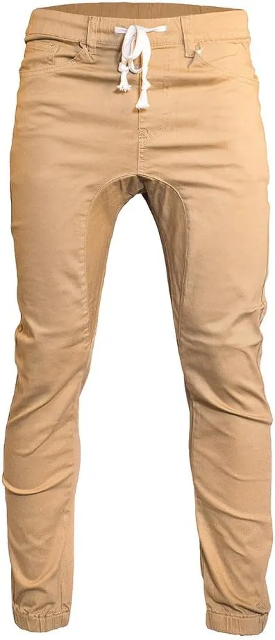 Minimal Apparel Men's Trendy Harem Twill Slim Fit Jogger Pants