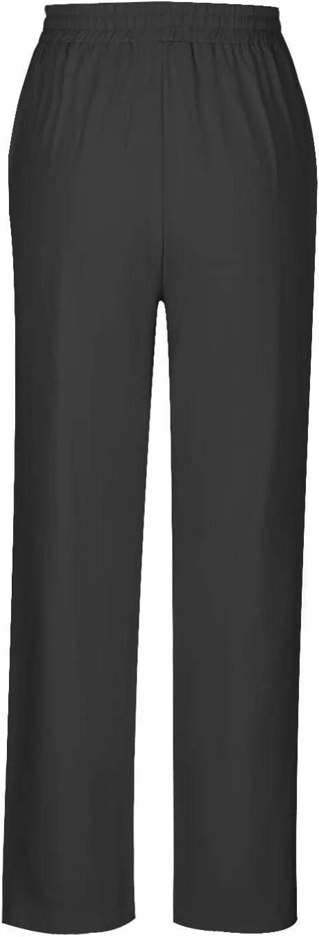 NATHGAM Womens Capri Pants Trendy Solid Color Lounge Palazzo Pants Summer Comfy Linen Loose Cropped Trousers with Pockets