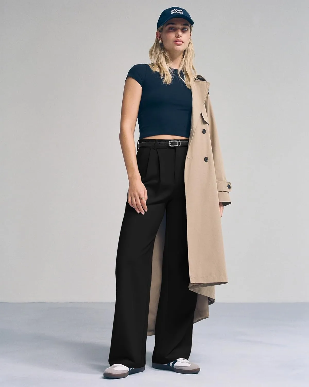 NIMIN Wide Leg Dressy Pants High Waisted Work Business Casual Slack 2025 Summer Flowy Palazzo Trousers with Pockets