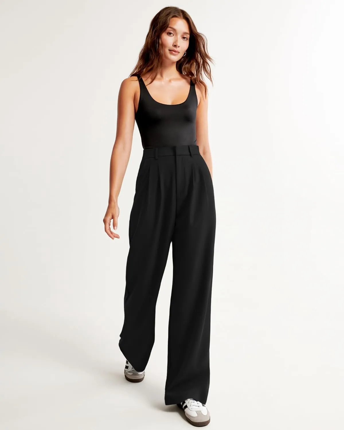NIMIN Wide Leg Dressy Pants High Waisted Work Business Casual Slack 2025 Summer Flowy Palazzo Trousers with Pockets