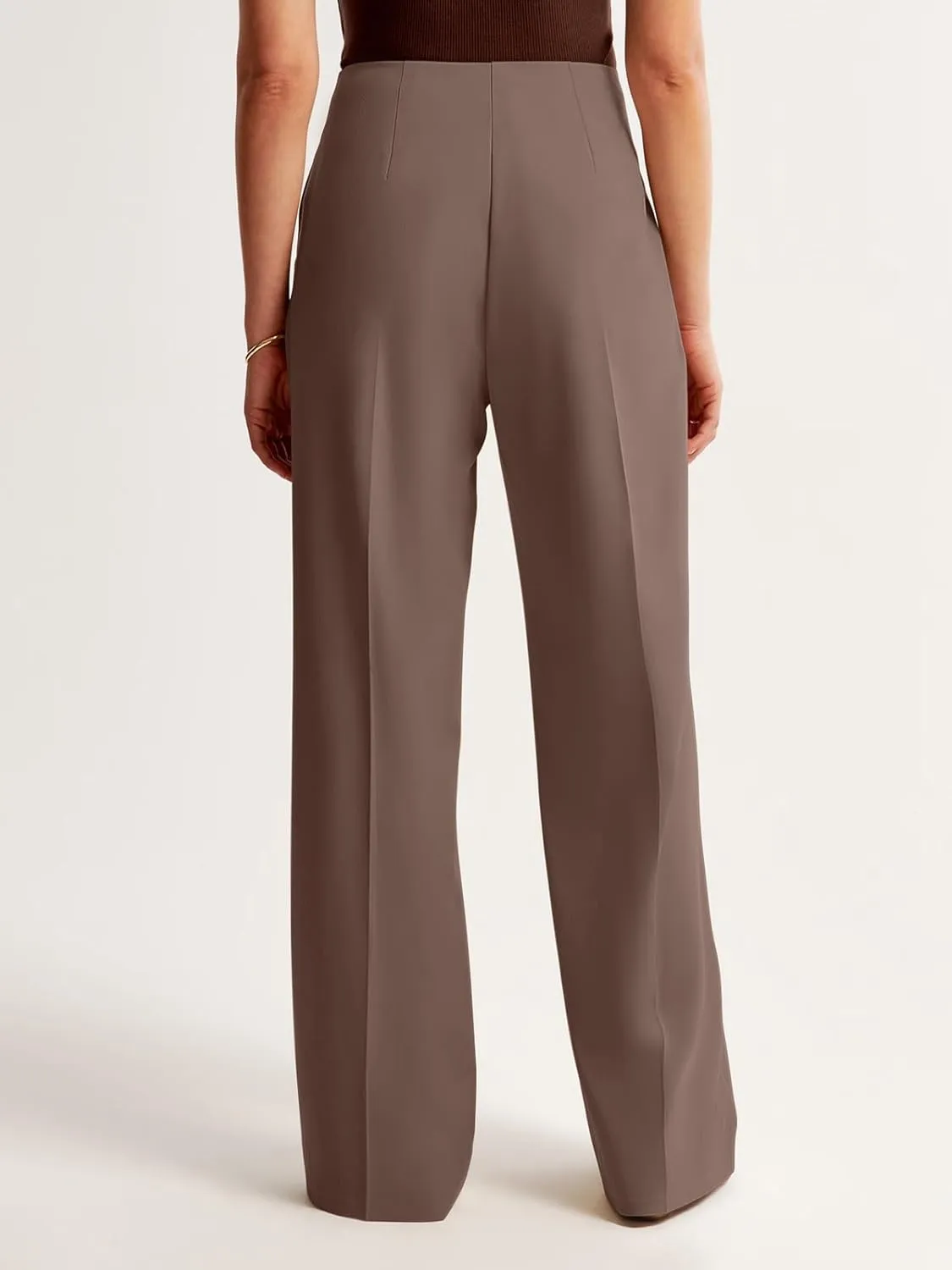 NIMIN Women's Wide Leg Dressy Pants High Waisted Business Casual Work Pants Plazzo Trousers with Pockets
