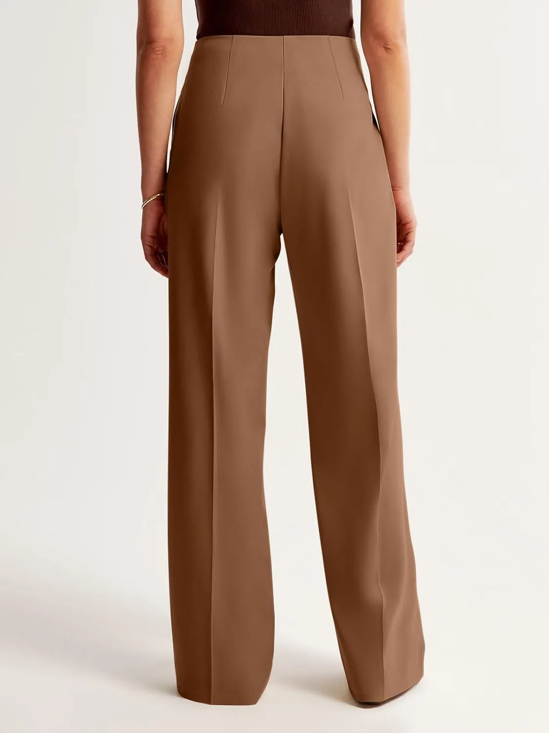 NIMIN Women's Wide Leg Dressy Pants High Waisted Business Casual Work Pants Plazzo Trousers with Pockets