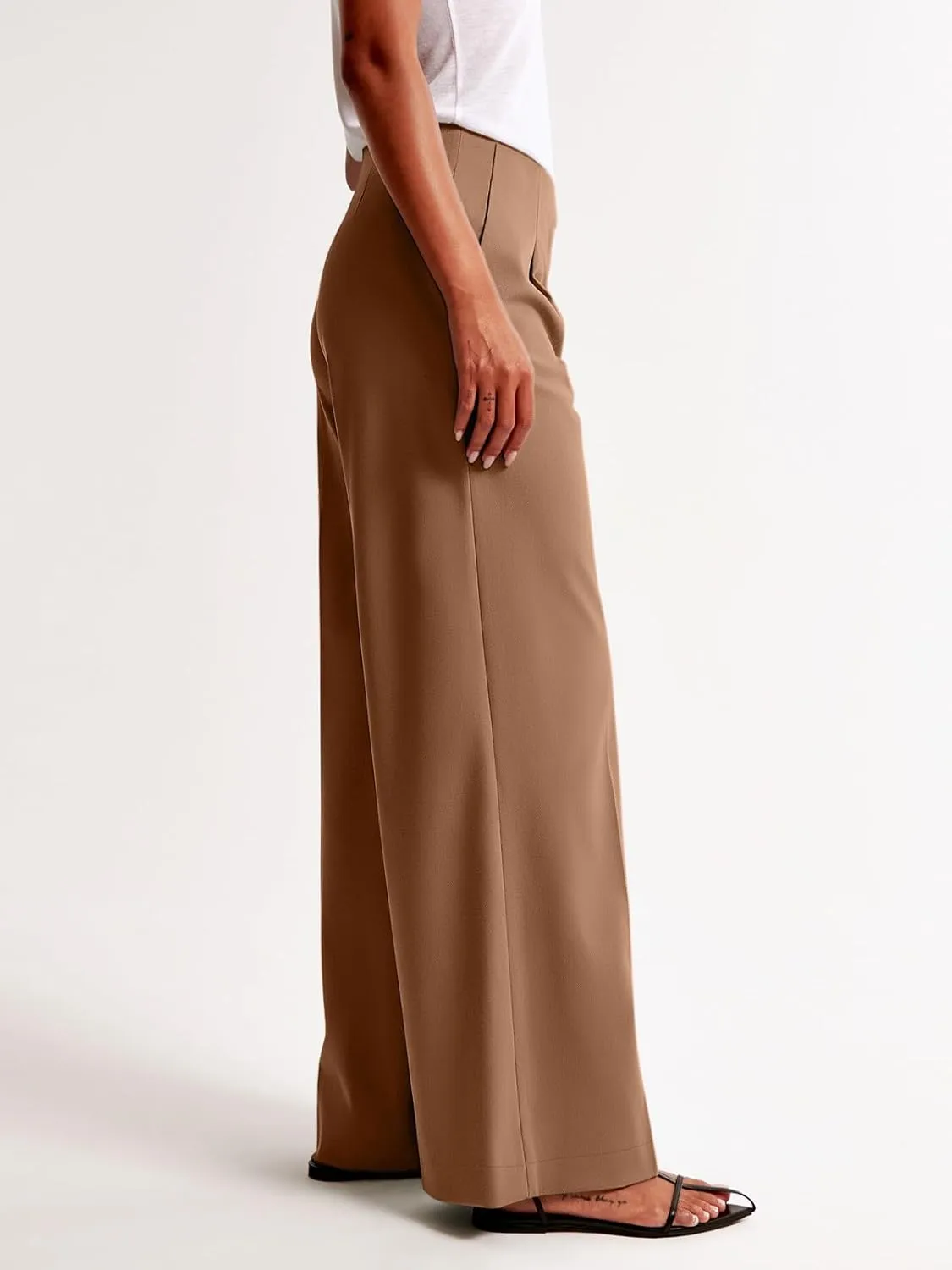 NIMIN Women's Wide Leg Dressy Pants High Waisted Business Casual Work Pants Plazzo Trousers with Pockets