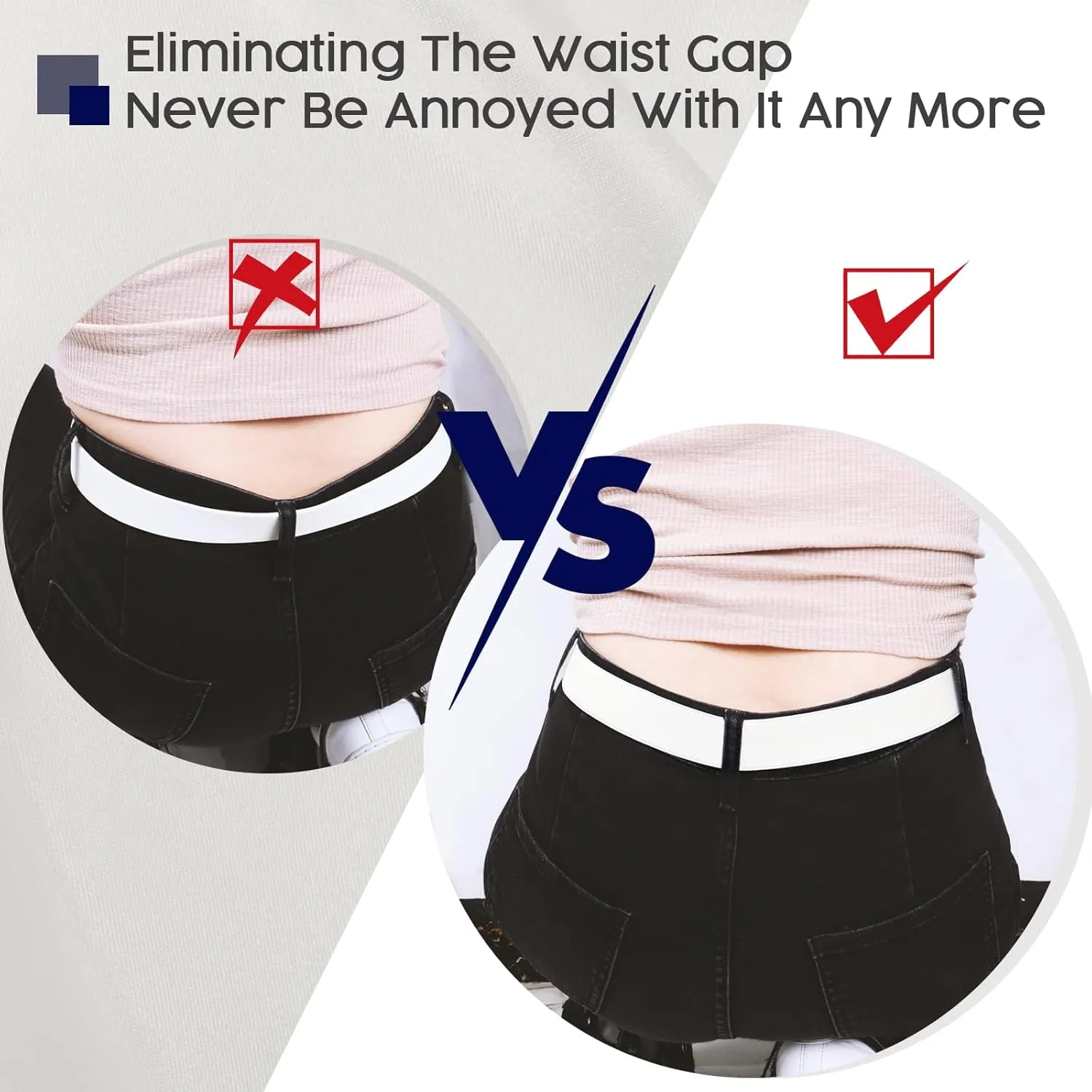 No Show Invisible Elastic Belt for Women Men, Elastic Web Strap Waist Stretch Belt with Flat Buckle