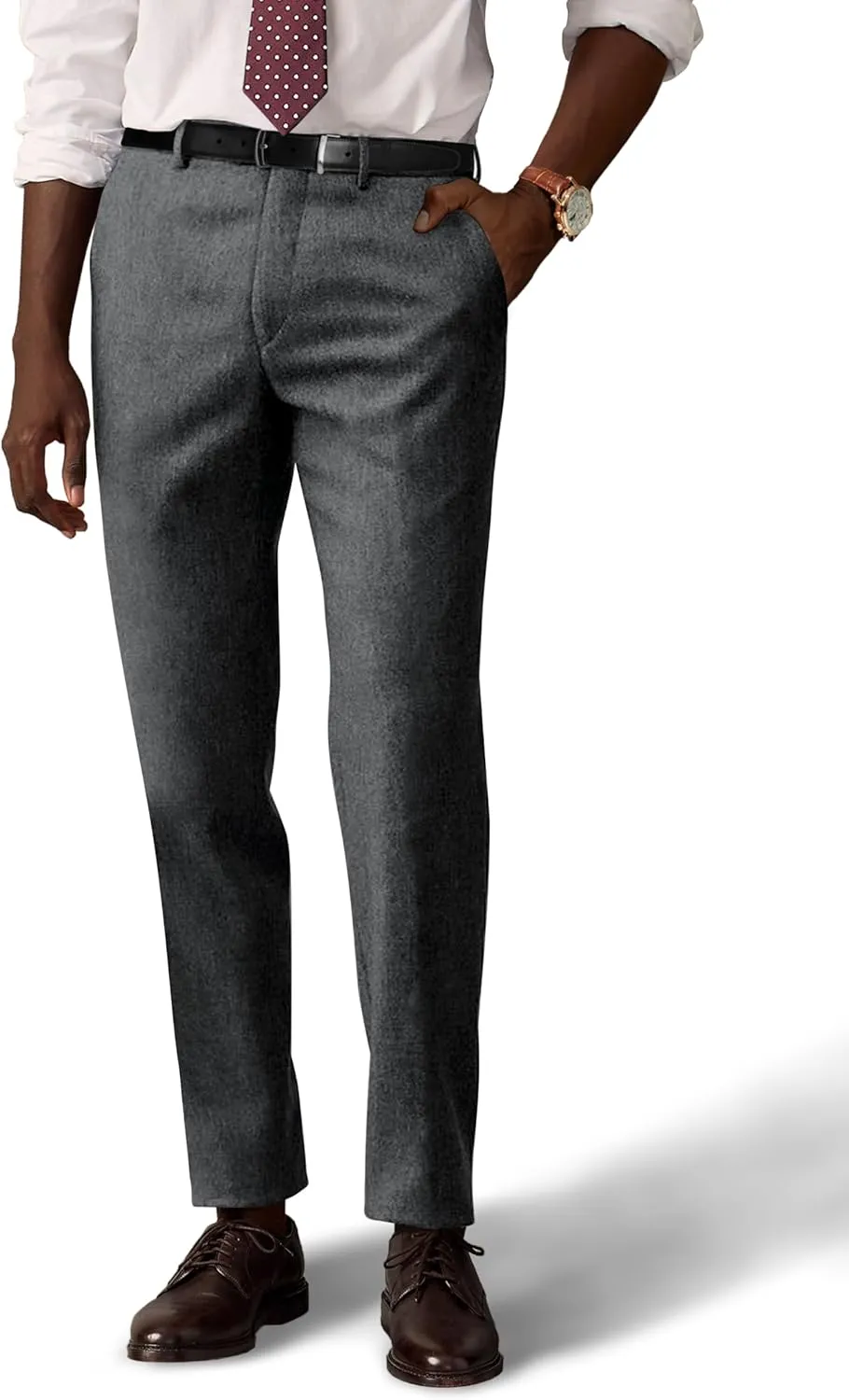 PJ PAUL JONES Men Trousers Vintage Tweed Pants Herringbone Pleated Pant