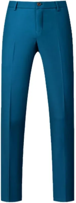Plus Size Mens Suit Pants Men Solid Color Slim Fit Dress Pants Slim Fit Office Business Men Trousers