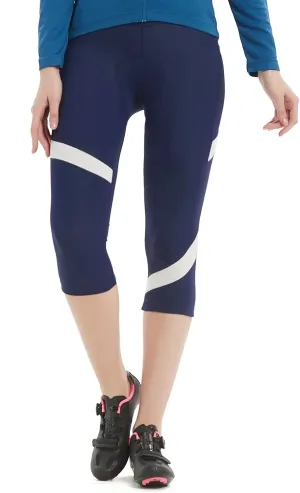 Santic Women's Bike Pants 4D Padded Cycling Capris Shorts 3/4 Biking Tights Bicycle Capris