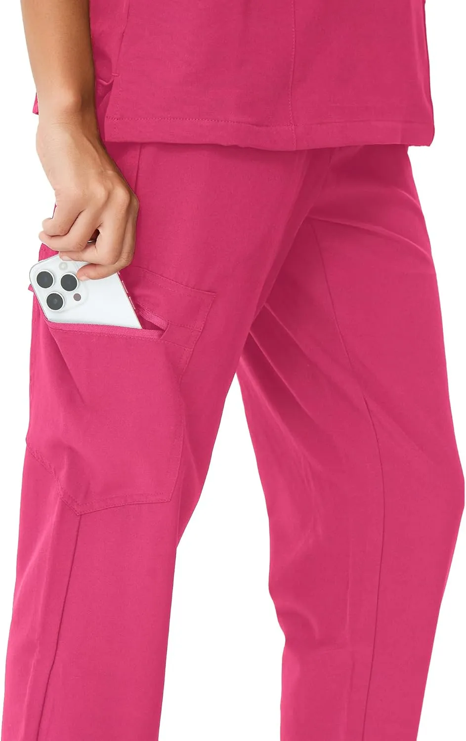 Scrubs for Women, Stretchy Yoga Pants with 5 Pockets, Cargo Jogger Scrub Pants for Women