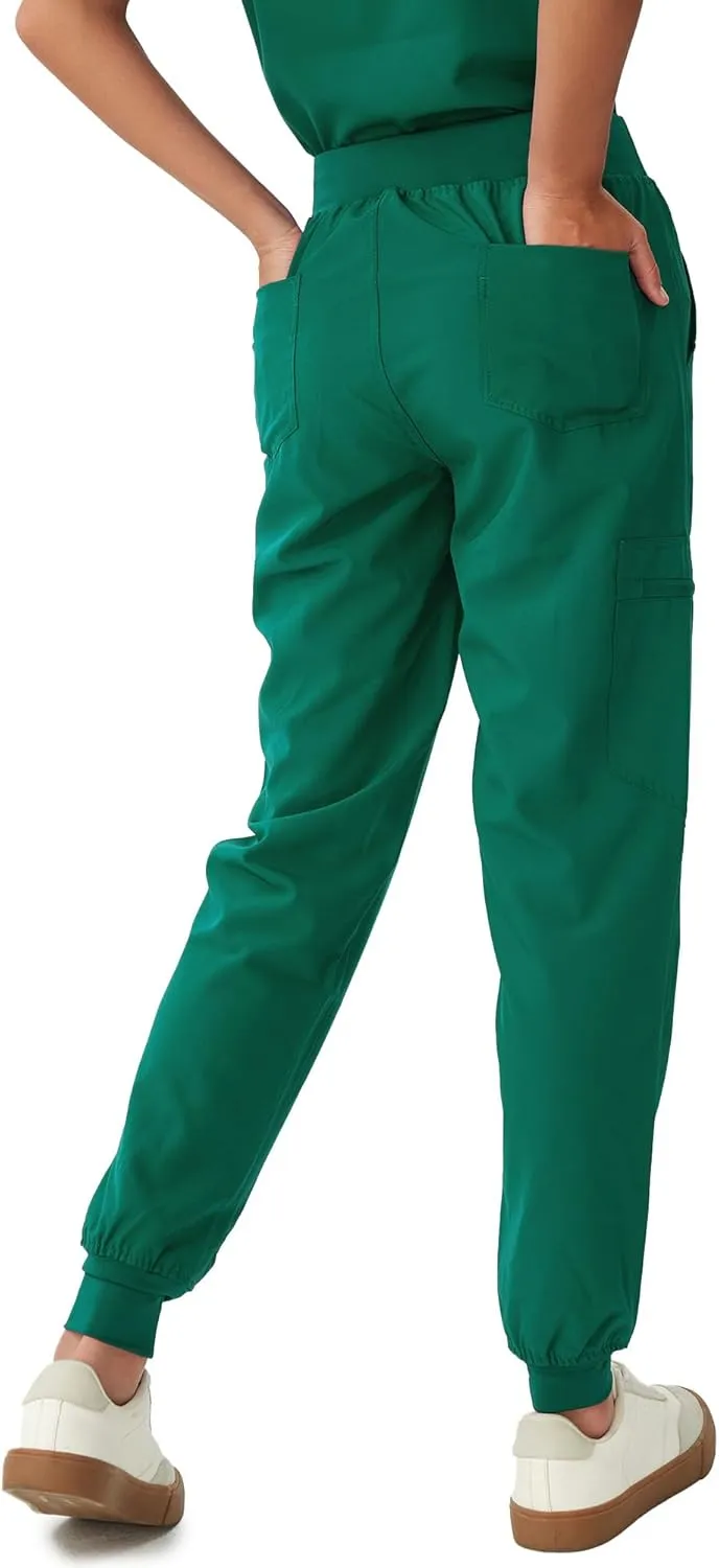 Scrubs for Women, Stretchy Yoga Pants with 5 Pockets, Cargo Jogger Scrub Pants for Women