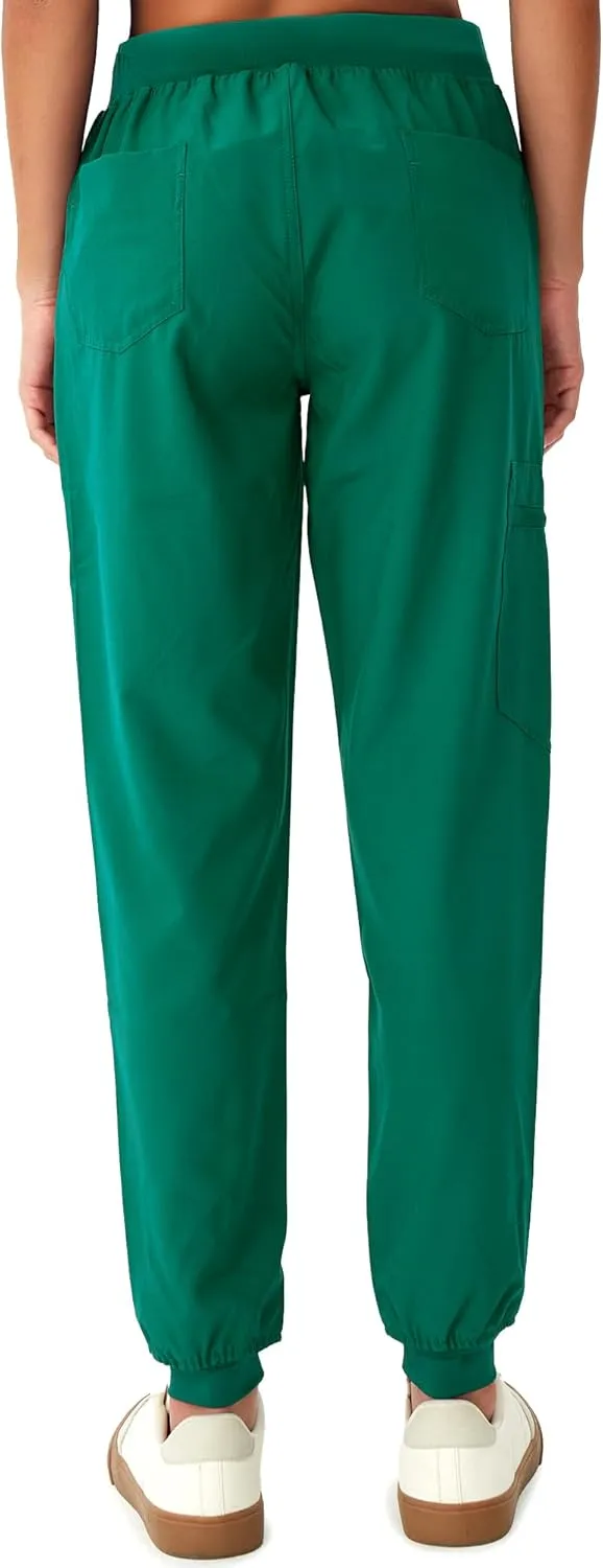 Scrubs for Women, Stretchy Yoga Pants with 5 Pockets, Cargo Jogger Scrub Pants for Women
