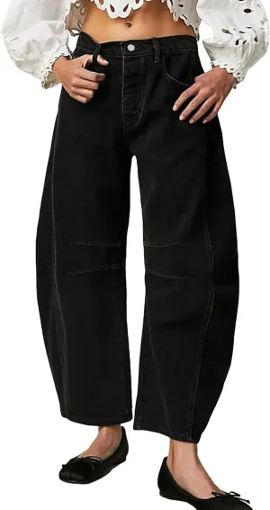 sdbrld Cargo Pants Women Adjustable Waist XXL Multiple Pocket Relaxed Fit Straight Wide Leg Y2K Pants Trousers Fashion Jeans