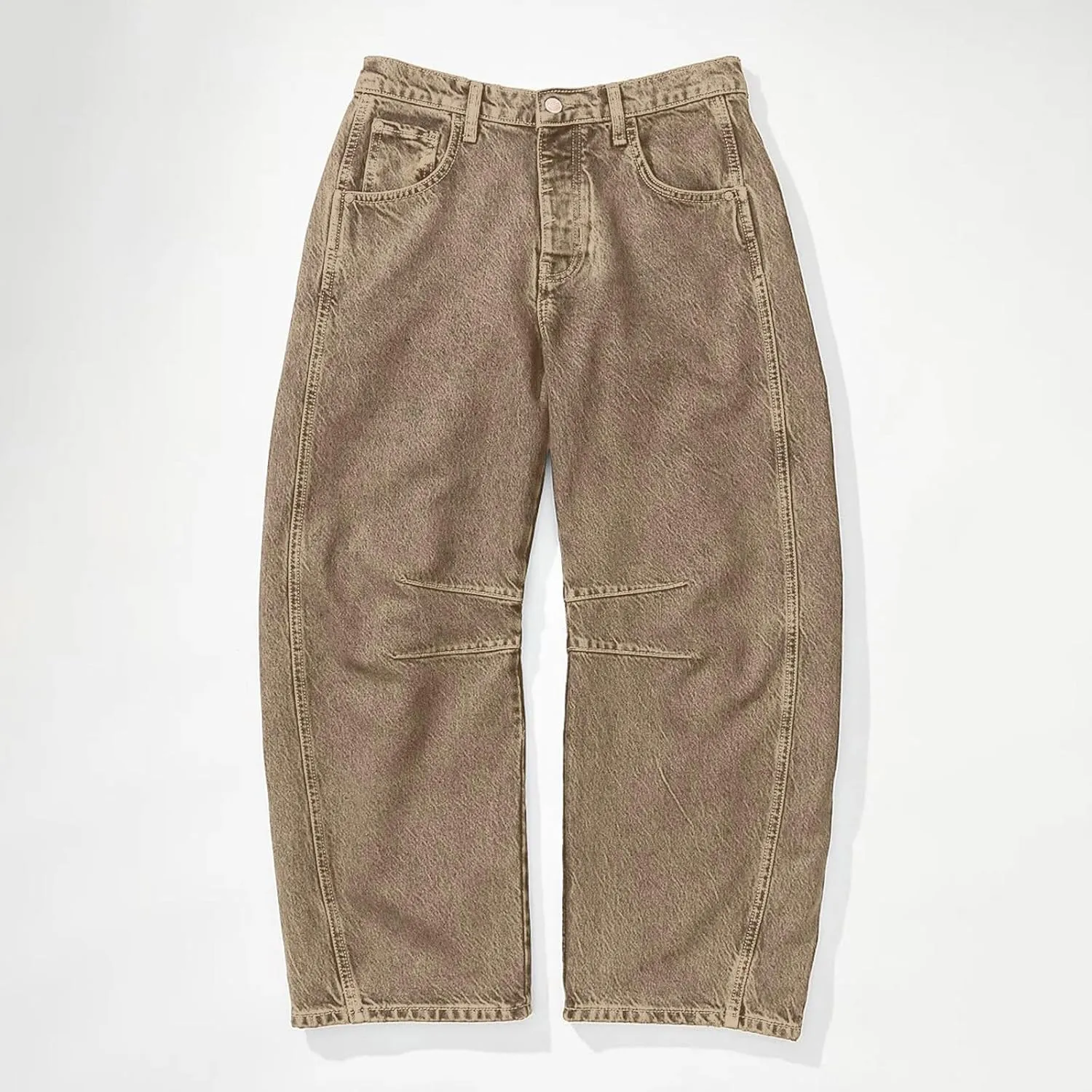 sdbrld Cargo Pants Women Adjustable Waist XXL Multiple Pocket Relaxed Fit Straight Wide Leg Y2K Pants Trousers Fashion Jeans