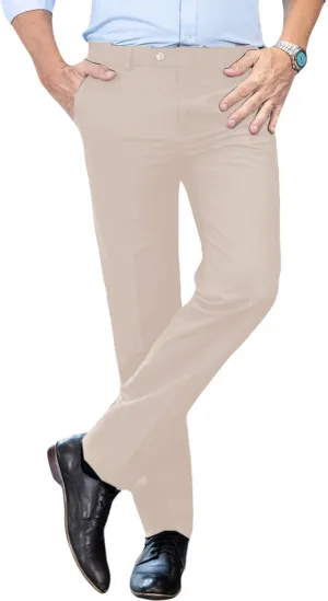 SevenBoy Men's Dress Pants Slim Fit Flat Trousers Regular Fit Business Suit Pants