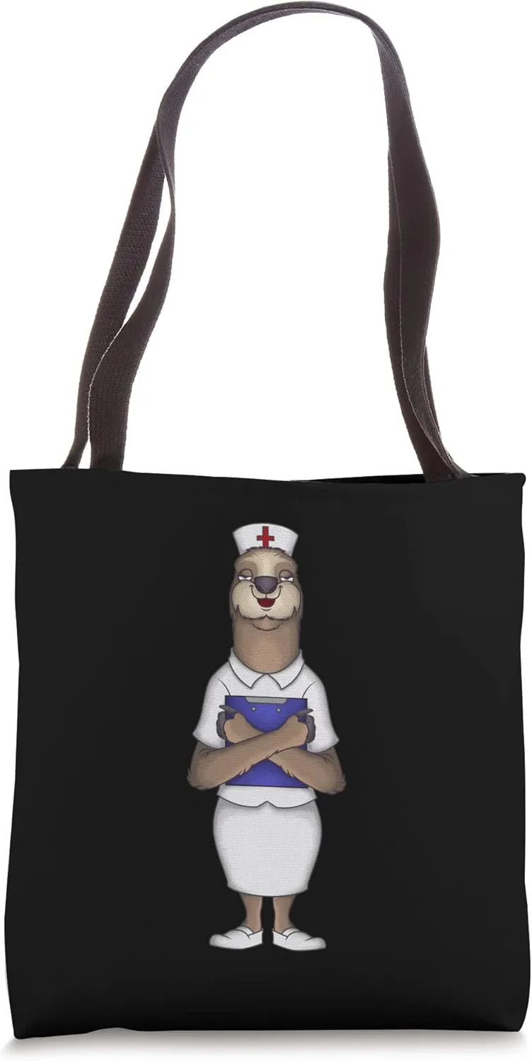 Sloth Nurse | Cool RN Medical Professional Funny Doctor Gift Tote Bag