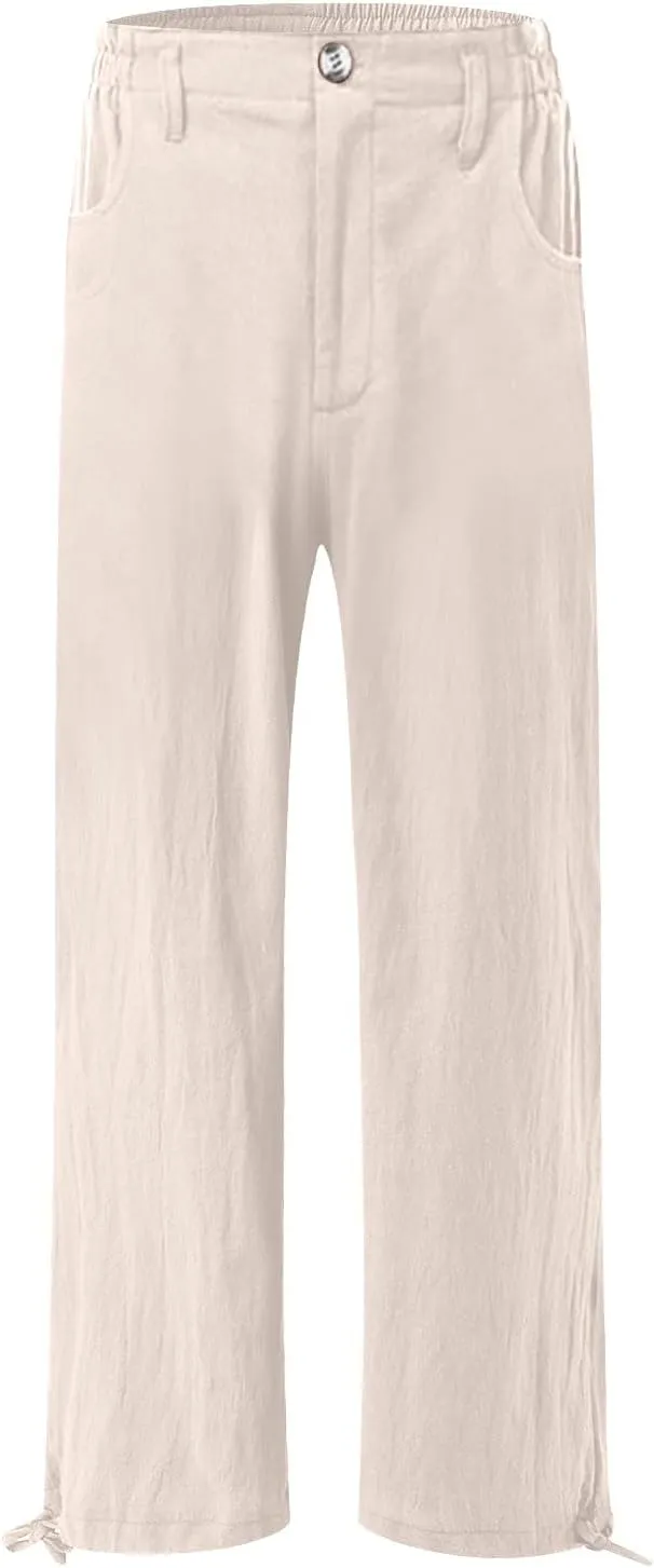 SMIDOW High Waist Wide Leg Pants for Women Trendy 2024 Casual Loose Long Trousers Palazzo Pants with Pockets