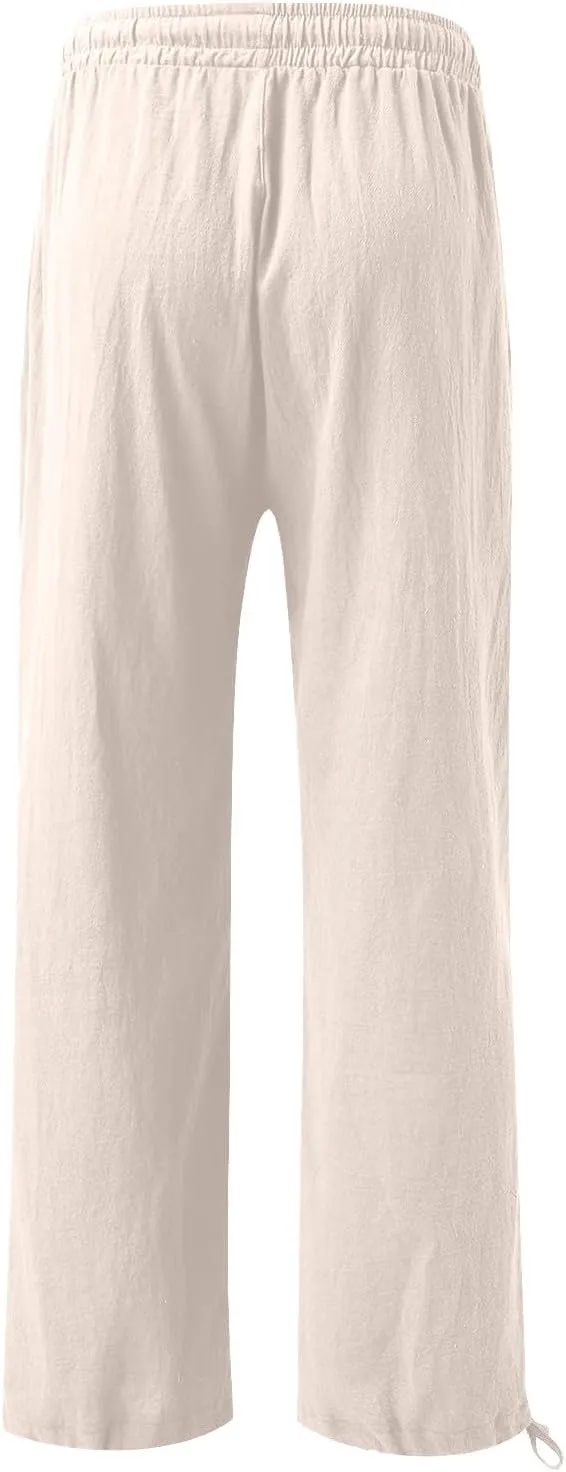 SMIDOW High Waist Wide Leg Pants for Women Trendy 2024 Casual Loose Long Trousers Palazzo Pants with Pockets