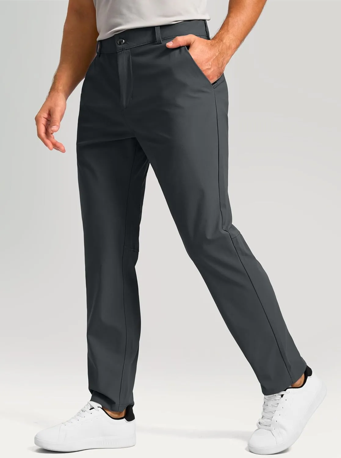 Soothfeel Men's Golf Pants with 5 Pockets - 30"/32"/34" Slim Fit Stretch Tech Pants Casual Trousers Dress Work Pants for Men