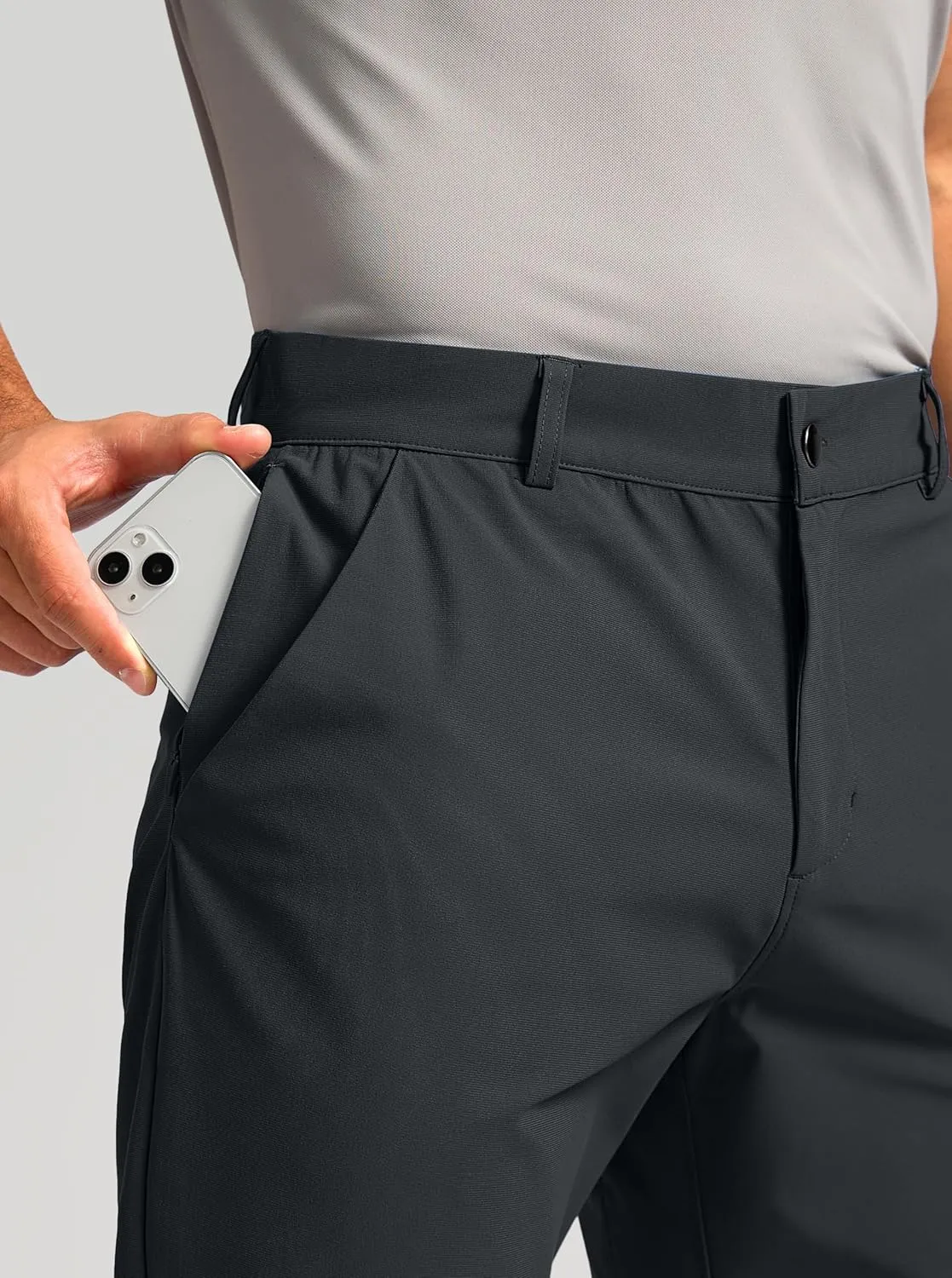 Soothfeel Men's Golf Pants with 5 Pockets - 30"/32"/34" Slim Fit Stretch Tech Pants Casual Trousers Dress Work Pants for Men