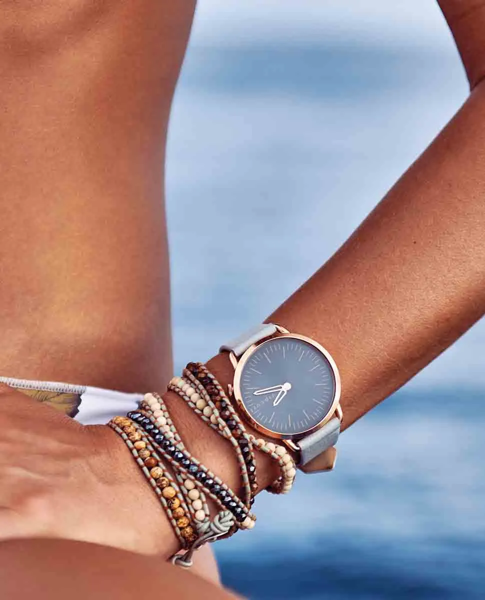 Super Slim Rose Gold Leather