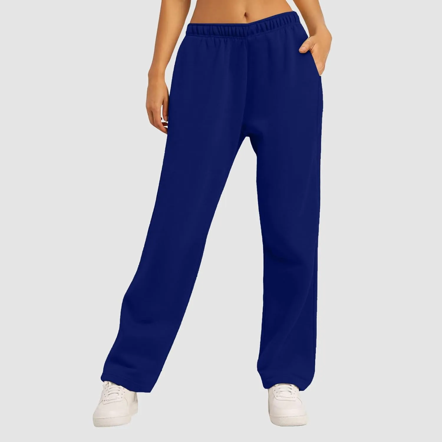 Sweatpants for Girls Baggy Wide Leg High Waisted Fleece Joggers with Pockets Trendy Casual Comfy Track Pants
