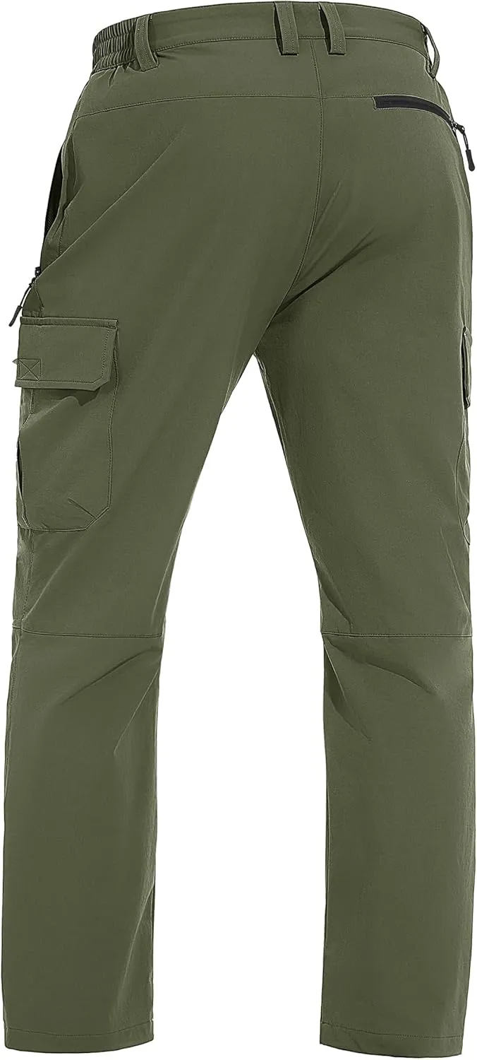 TACVASEN Men's Cargo Pants 5 Pockets Water Resistant Lightweight Quick Dry Ripstop Stretch Pants for Hiking Work Travel