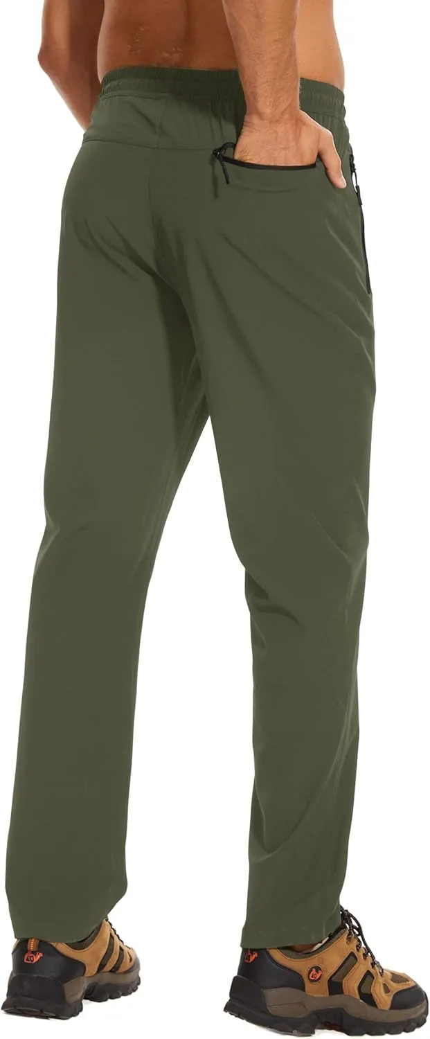TACVASEN Mens Lightweight Hiking Pants Athletic Casual Quick Dry Stretch Water Resistant Joggers with Pockets Workout Gym