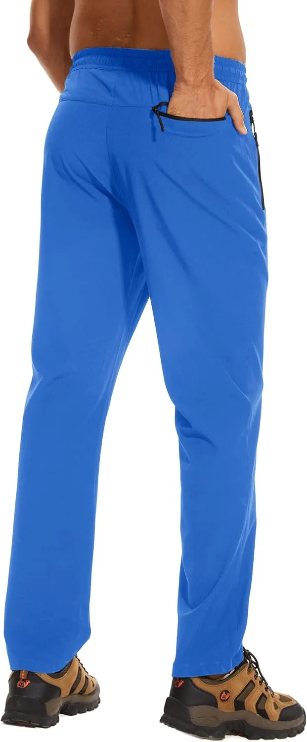TACVASEN Mens Lightweight Hiking Pants Athletic Casual Quick Dry Stretch Water Resistant Joggers with Pockets Workout Gym