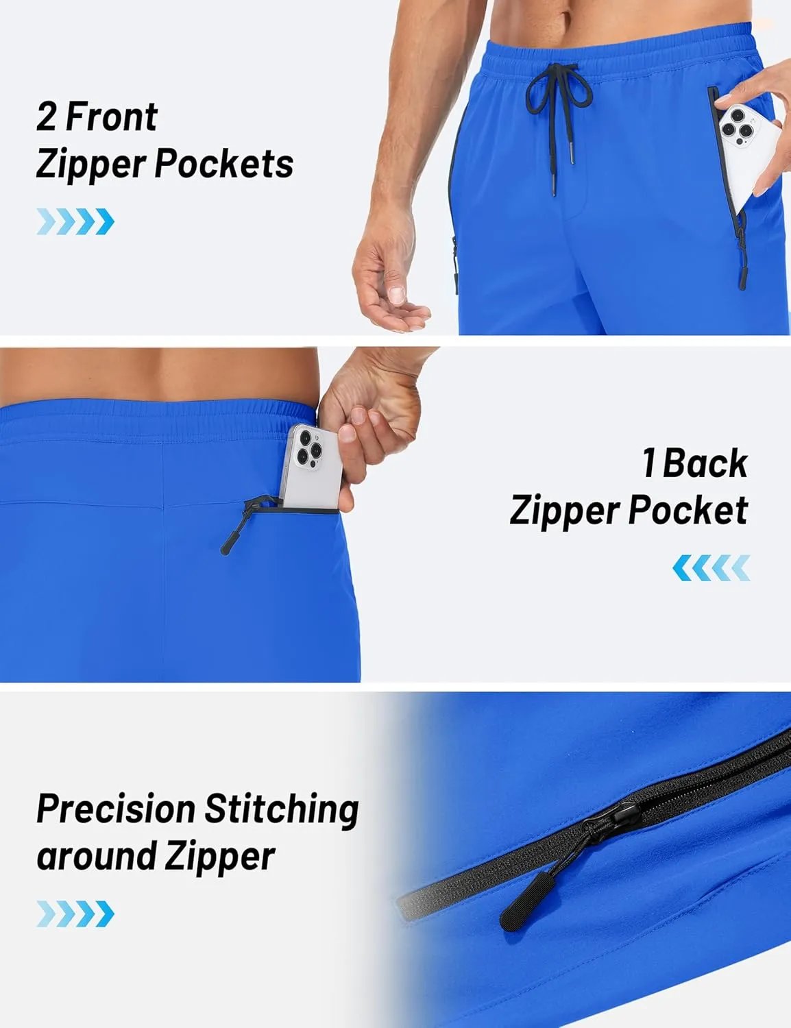 TACVASEN Mens Lightweight Hiking Pants Athletic Casual Quick Dry Stretch Water Resistant Joggers with Pockets Workout Gym