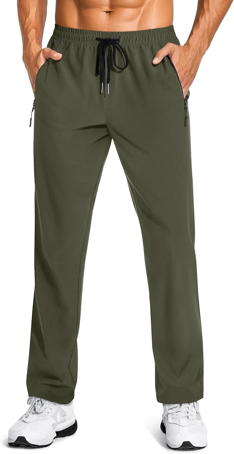 TACVASEN Mens Lightweight Hiking Pants Athletic Casual Quick Dry Stretch Water Resistant Joggers with Pockets Workout Gym
