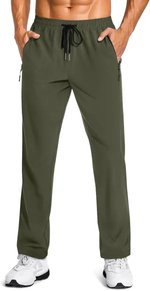 TACVASEN Mens Lightweight Hiking Pants Athletic Casual Quick Dry Stretch Water Resistant Joggers with Pockets Workout Gym