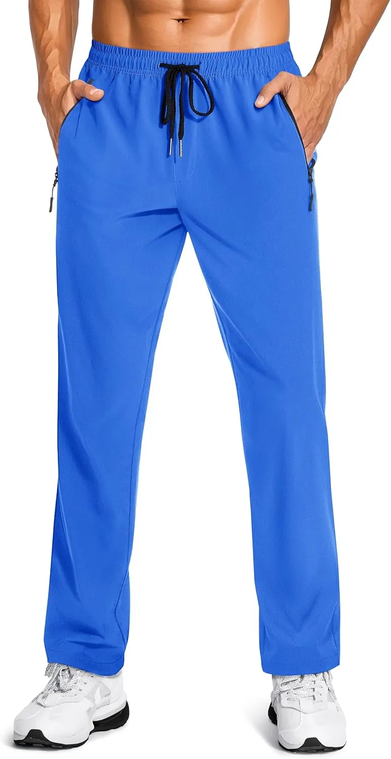 TACVASEN Mens Lightweight Hiking Pants Athletic Casual Quick Dry Stretch Water Resistant Joggers with Pockets Workout Gym
