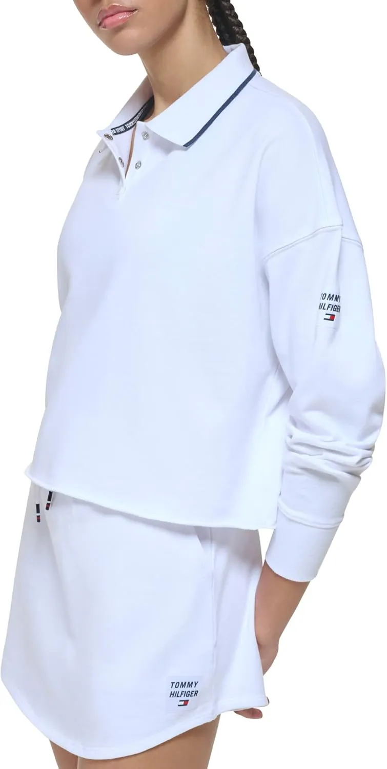 Tommy Hilfiger Women's Relaxed Fit Slightly Cropped Polo