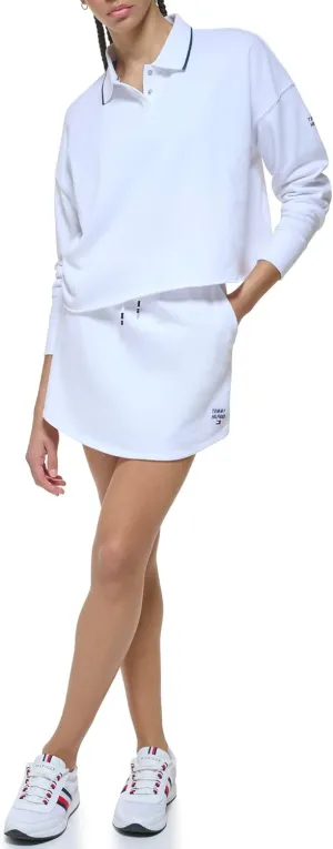 Tommy Hilfiger Women's Relaxed Fit Slightly Cropped Polo