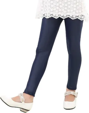 Tulucky Girls Stretchy Faux Leather Legging Teens Pants
