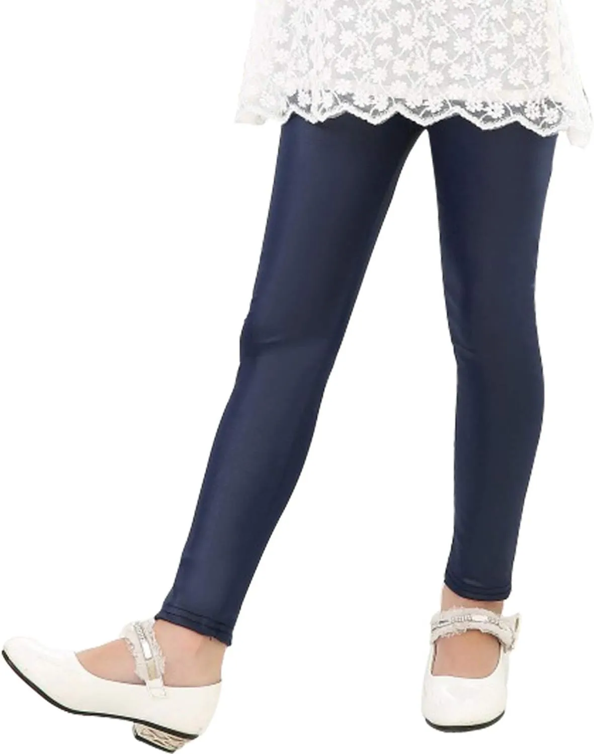 Tulucky Girls Stretchy Faux Leather Legging Teens Pants