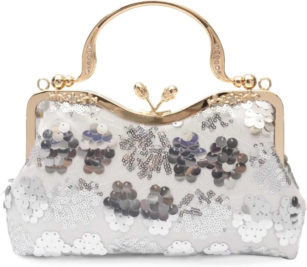 Vintage 1920s Evening Bag for Women Velvet Clutch Bag Sparkly Sequin Handbag Bridal Wedding Purse