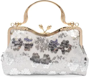 Vintage 1920s Evening Bag for Women Velvet Clutch Bag Sparkly Sequin Handbag Bridal Wedding Purse