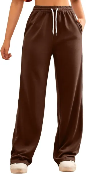 Women Cotton Linen Summer Flowy Pants High Waist Stretchy Loose Fit Pants Business Work