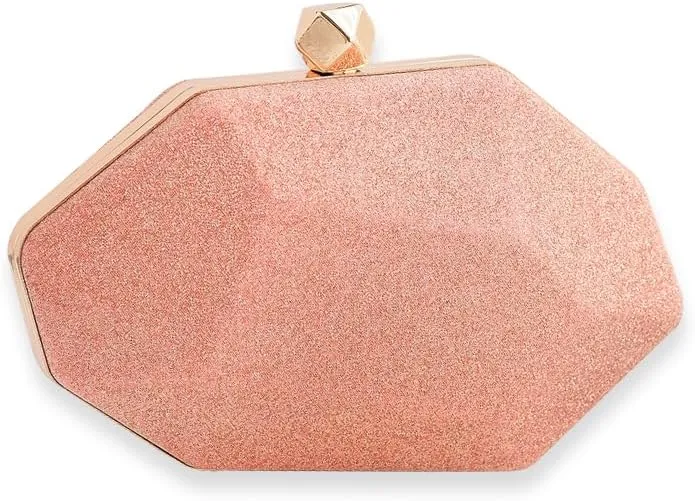 Women Evening Bag Sequin Clutch Bag Sparkly Handbag Bridal Wedding Purse Glitter Irregular Dimensional Shoulder Bag