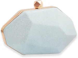 Women Evening Bag Sequin Clutch Bag Sparkly Handbag Bridal Wedding Purse Glitter Irregular Dimensional Shoulder Bag