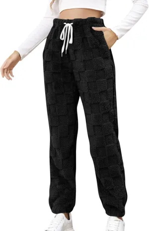 Women Linen Blend Summer Trendy Pants Elastic Waisted Baggy Stretchy Loose Fit Trousers Office