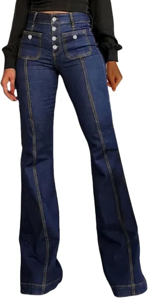 Women Sweatpants That Look Like Jeans High Waisted Trendy Tummy Casual Control Pant Y2k Straight Jeans for Women